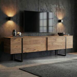 Mobile porta TV moderno design 180xH50cm rovere nero Zerick