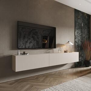 Mobile porta tv moderno sospeso soggiorno 250xH40 beige Sunset