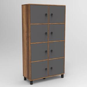 Mobile ufficio scaffale moderno 96xH179 cm rovere scuro Wonder