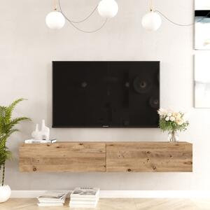 Mobile porta tv sospeso moderno design 180xH30 cm rovere Sienna