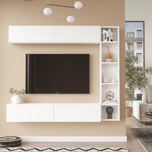 Parete attrezzata moderna soggiorno 170xH145 bianco Electra