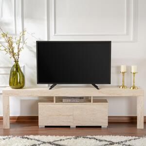 Mobile porta tv moderno terra 180xH50 cm travertino Carin