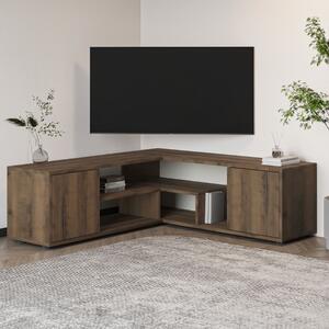 Mobile porta tv terra angolare 125x120 cm noce Jodi