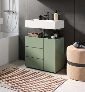 Mobile sottolavabo bagno moderno 2 ante 60xH57 verde Talin