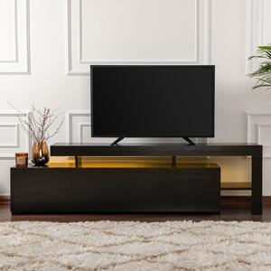 Mobile porta tv moderno terra led 192xH53 cm nero Chita