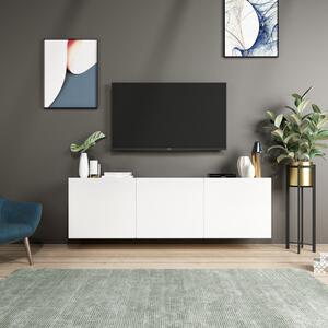 Mobile porta tv sospeso design 3 ante 150xH44 cm bianco Lorn