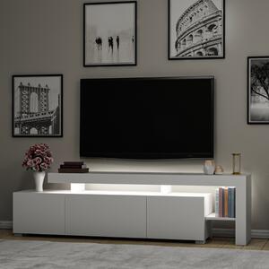 Mobile porta tv moderno terra led 192xH53 cm bianco Chita