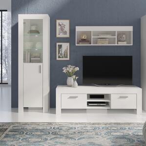 Parete attrezzata moderna soggiorno 230xH201 bianco Yuma