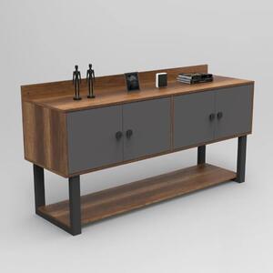 Mobile ufficio consolle moderna 160xH85 cm rovere scuro Wonder