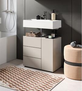 Mobile sottolavabo bagno moderno 2 ante 60xH57 beige Talin