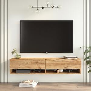 Mobile porta tv sospeso moderno design 140xH30 cm rovere Natalia