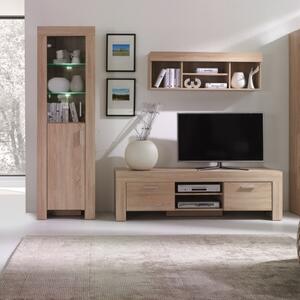 Parete attrezzata moderna soggiorno 230xH201 rovere Yuma