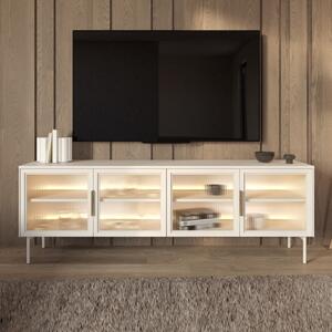 Mobile porta tv moderno vetrina 4 ante design 181xH82 beige Vichy