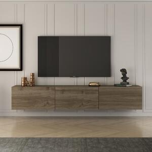 Mobile porta TV moderno sospeso design 150xH30cm noce Galen