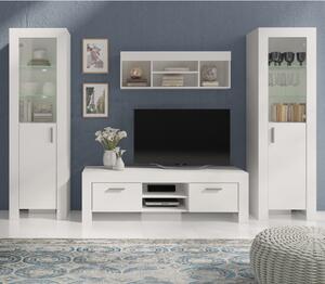 Parete attrezzata moderna soggiorno 290xH201 bianco Yuma