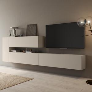 Parete attrezzata moderna soggiorno 340xH100 beige Sunset