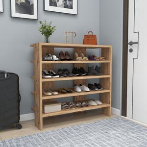 Scarpiera moderna aperta ripiani 76xH72 cm rovere Arion
