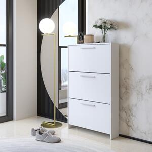 Scarpiera salvaspazio moderna 3 ante small 69xH115 bianco Rima