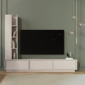 Parete attrezzata soggiorno mobile tv moderno a terra 230xH185 beige Sole