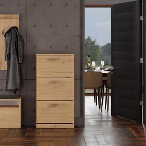 Scarpiera ingresso 60xH116 cm moderna 3 ante ribalta rovere oldwook Dakota