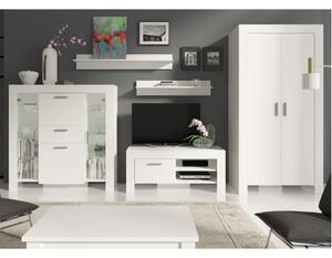 Parete attrezzata moderna soggiorno 350xH201 bianco Yuma