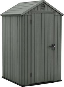 Casetta da giardino in plastica con tetto a due falde Keter Darwin 4x4 - 205 x 116,7 x 125,8 cm - verde