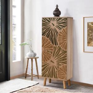 Scarpiera moderna 1 anta ripiani design 50xH135cm Vector-5