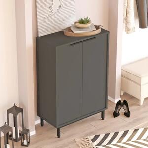 Scarpiera moderna ingresso salvaspazio mobile multiuso 72xH106 cm antracite Abigail