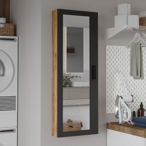 Pensile sospeso moderno specchio anta scorrevole 44xH120 antracite Holly