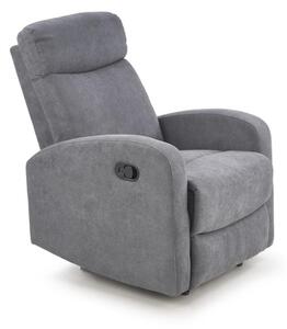 Poltrona relax reclinabile letto design manuale in tessuto grigio Vienna