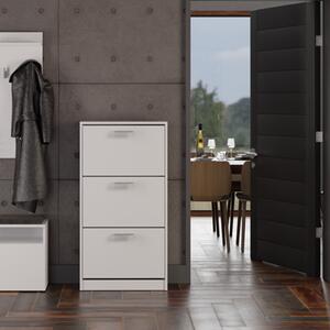 Scarpiera ingresso 60xH116 cm moderna 3 ante ribalta bianco Dakota