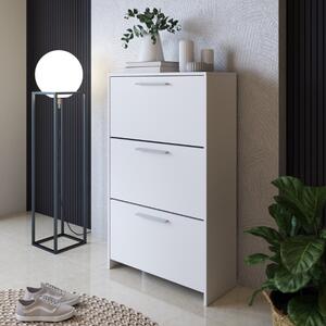 Scarpiera salvaspazio moderna 3 ante 69xH115 bianco Rima