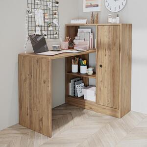 Scrivania moderna libreria attrezzata 110xH106 cm rovere Trama