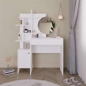 Scrivania moderna comò consolle toeletta trucco 105xH151 bianco Gaelle