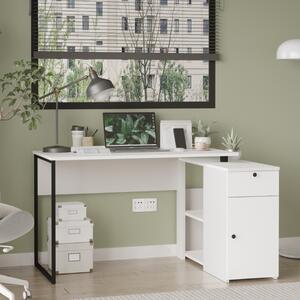 Scrivania angolare moderna ufficio 130xH73 bianco Viso