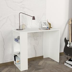 Scrivania moderna lineare ripiani 90xH74 cm bianco Worker