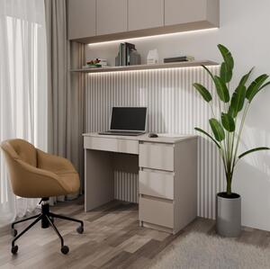 Scrivania moderna 4 cassetti ufficio 98xH76 cm grigio Ohio-D
