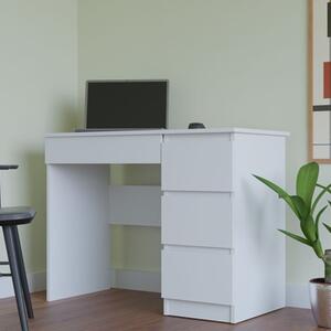 Scrivania moderna 4 cassetti ufficio 98xH76 cm bianco opaco Ohio-D