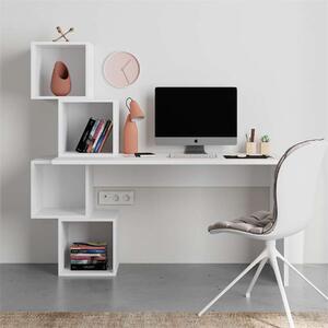 Scrivania moderna attrezzata libreria ufficio 153xH140 bianco Summer