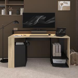Scrivania moderna gaming led 152xH87 cm rovere nero Arkos