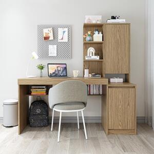 Scrivania moderna ufficio libreria attrezzata 160xH160 cm rovere Musa-D