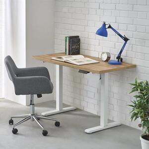 Scrivania regolabile in altezza motorizzate nuova generazione moderna 120xH75-120 ergonomica bianco rovere Works