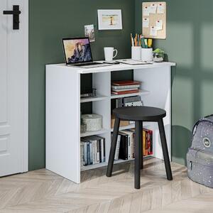 Scrivania ufficio moderna lineare libreria 85xH74 cm bianco Duty