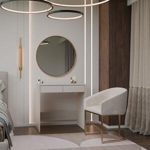 Scrivania salvaspazio moderna 2 cassetti 81xH80 beige Matis