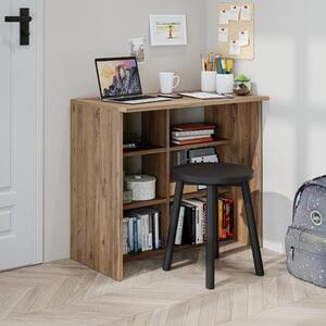 Scrivania ufficio moderna lineare libreria 85xH74 cm rovere Duty