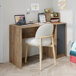 Scrivania ufficio moderna lineare libreria 1 anta 120xH100 cm rovere antracite Flus