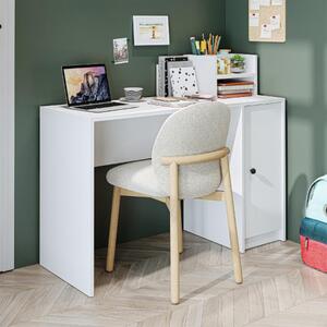 Scrivania ufficio moderna lineare libreria 1 anta 120xH100 cm bianco Flus