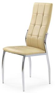 Sedia imbottita da pranzo moderna ecopelle beige Linari