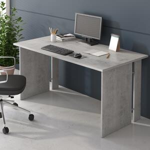 Scrivania ufficio moderna 150xH75 bianco grigio cemento Lux