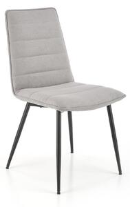Sedia da pranzo moderna design in tessuto grigio nero Venice